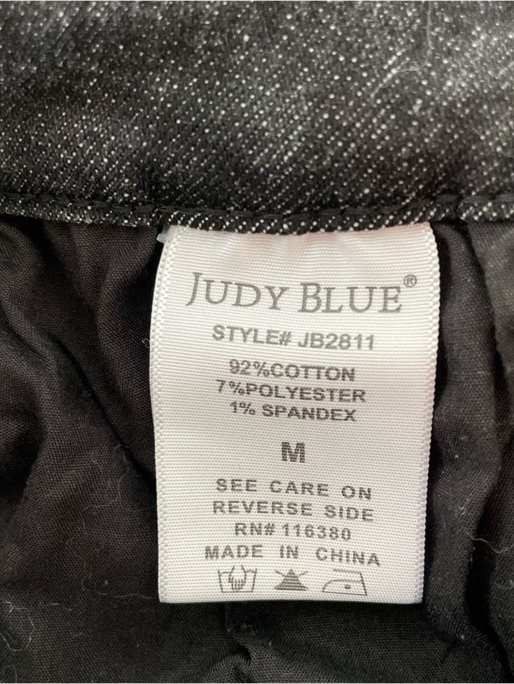 Judy Blue Washed Black Denim Mini Skirt with Raw Hem - Picture 8 of 9